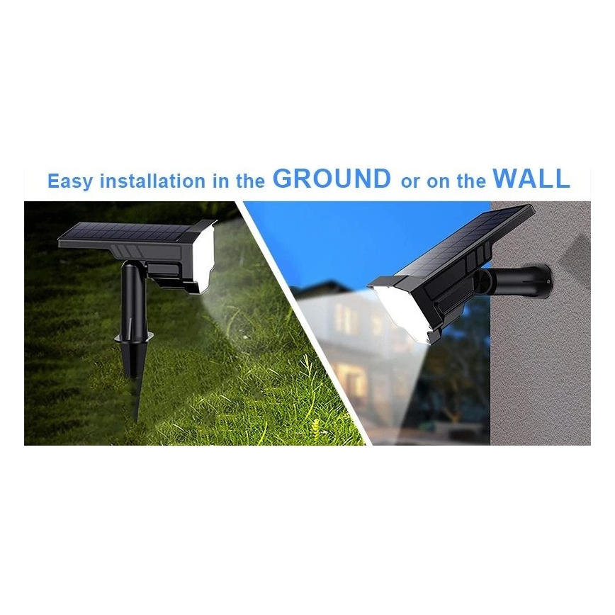 Viking - LED Solárna lampa LED/1W/3,7V IP65 6000K 2200 mAh