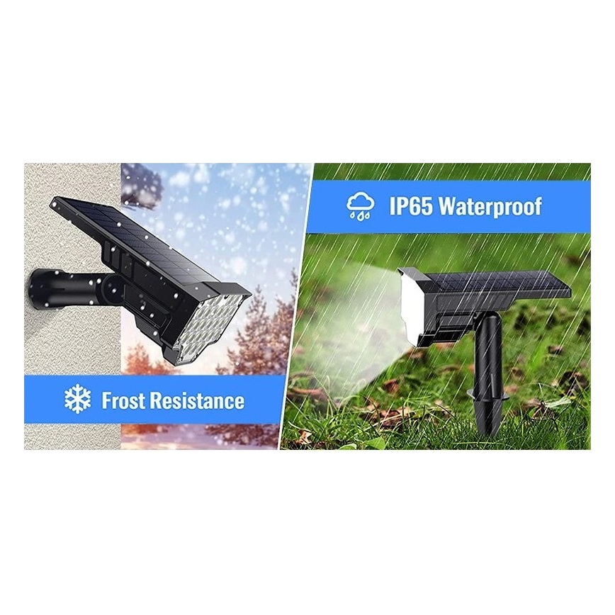 Viking - LED Solárna lampa LED/1W/3,7V IP65 6000K 2200 mAh