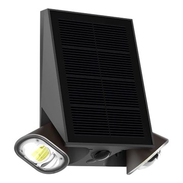 Viking - LED stmievateľné solárne nástenné flexibilné svietidlo so snímačom LED/1,3W/3,7V IP44 4000K 2000 mAh