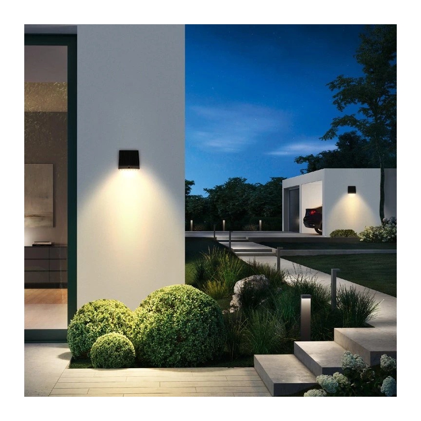 Viking - stmievateľné solárne LED nástenné svietidlo so senzorom LED/2W/3,7V IP54 4000K 2000 mAh