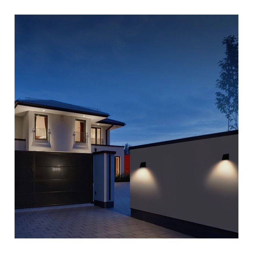 Viking - stmievateľné solárne LED nástenné svietidlo so senzorom LED/2W/3,7V IP54 4000K 2000 mAh