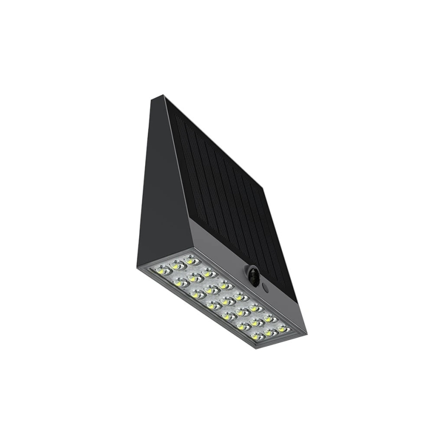 Viking - stmievateľné solárne LED nástenné svietidlo so senzorom LED/2W/3,7V IP54 4000K 2000 mAh