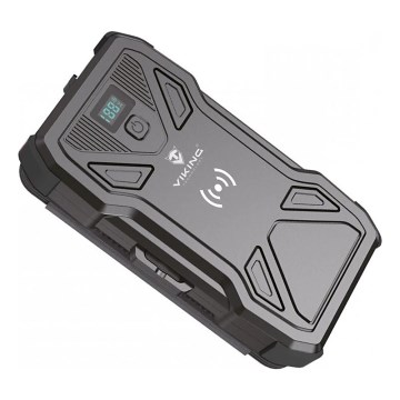 Viking - powerbanka s LED svietidlom, bezdrôtovým nabíjaním a solárnym panelom Power Delivery 22,5 W/10000 mAh