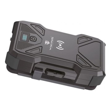 Viking - Powerbanka s LED svietidlom, bezdrôtovým nabíjaním a solárnym panelom Power Delivery 22,5W/30000 mAh