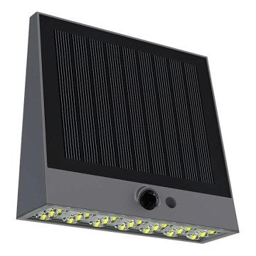 Viking - stmievateľné solárne LED nástenné svietidlo so senzorom LED/2W/3,7V IP54 4000K 2000 mAh