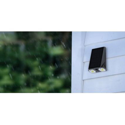 Viking - LED stmievateľné solárne nástenné flexibilné svietidlo so snímačom LED/1,3W/3,7V IP44 4000K 2000 mAh