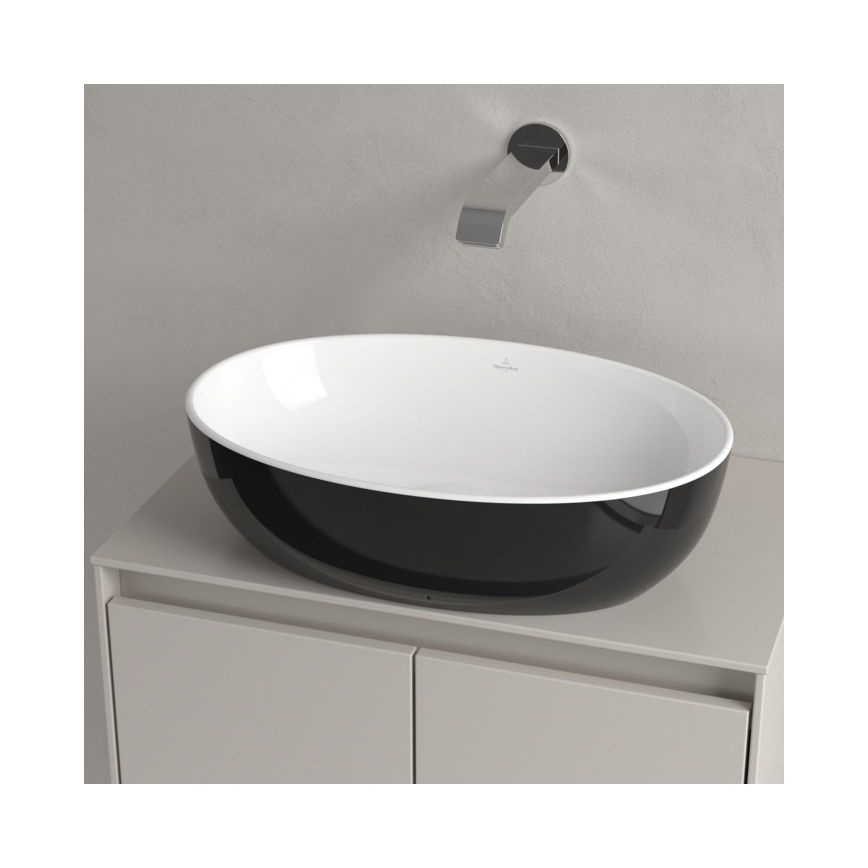 Villeroy & Boch 438848BCT8 - Zapustené umývadlo ARTIS 48x32,5 cm keramika/čierna
