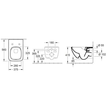 Villeroy & Boch 4611RSR1 - Závesné WC s sedátkom SoftClose VENTICELLO keramika/biela