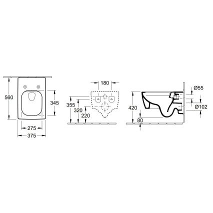 Villeroy & Boch 4633R001 - Závesné WC MEMENTO keramika/biela