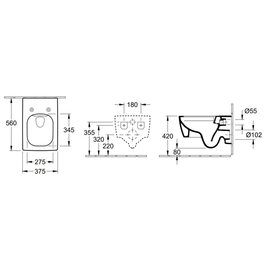 Villeroy & Boch 4633R001 - Závesné WC MEMENTO keramika/biela
