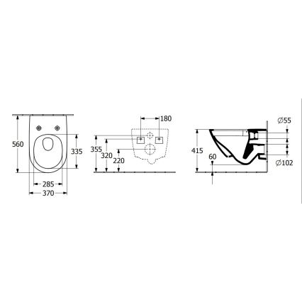 Villeroy & Boch 4670T0T2 - Závesné WC SUBWAY 3.0 keramika/biela