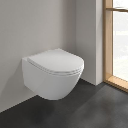 Villeroy & Boch 4670T901 - Závesné WC so sedátkom SoftClose SUBWAY 3.0 keramika/biela
