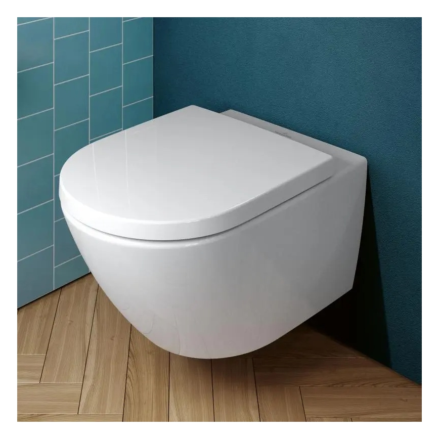 Villeroy & Boch 4670TSR1 - Závesné WC so sedátkom SoftClose SUBWAY 3.0 keramika/biela