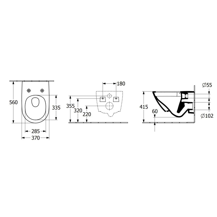 Villeroy & Boch 4670TSR1 - Závesné WC so sedátkom SoftClose SUBWAY 3.0 keramika/biela