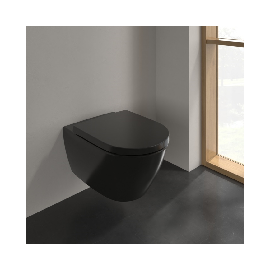Villeroy & Boch 5614R0R7 - Závesné WC SUBWAY keramika/čierna