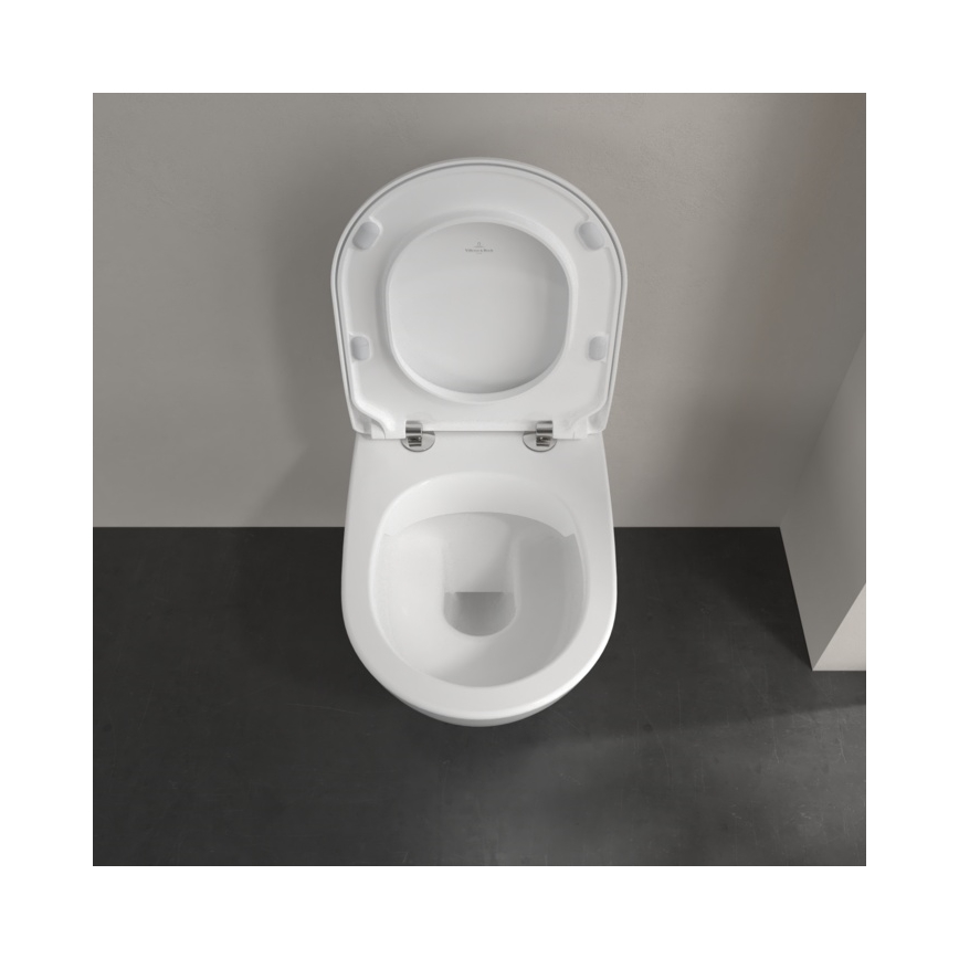 Villeroy & Boch 5614R201 - Závesné WC s WC sedátkom SoftClose SUBWAY 2.0 keramika/biela