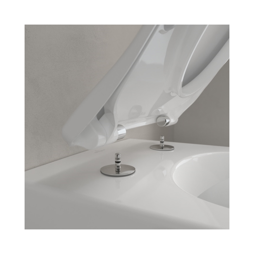 Villeroy & Boch 5614R201 - Závesné WC s WC sedátkom SoftClose SUBWAY 2.0 keramika/biela