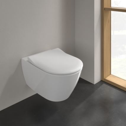 Villeroy & Boch 5614R2R1 - Závesné WC s WC sedadlom SoftClose SUBWAY 2.0 keramika/biela