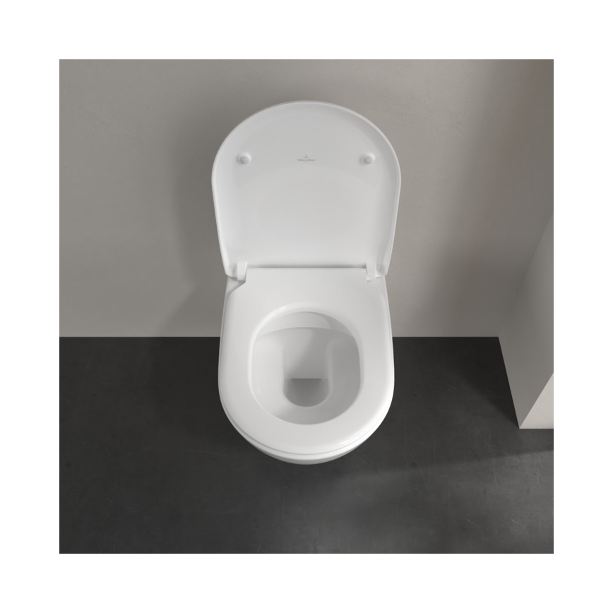 Villeroy & Boch 5614R2R1 - Závesné WC s WC sedadlom SoftClose SUBWAY 2.0 keramika/biela