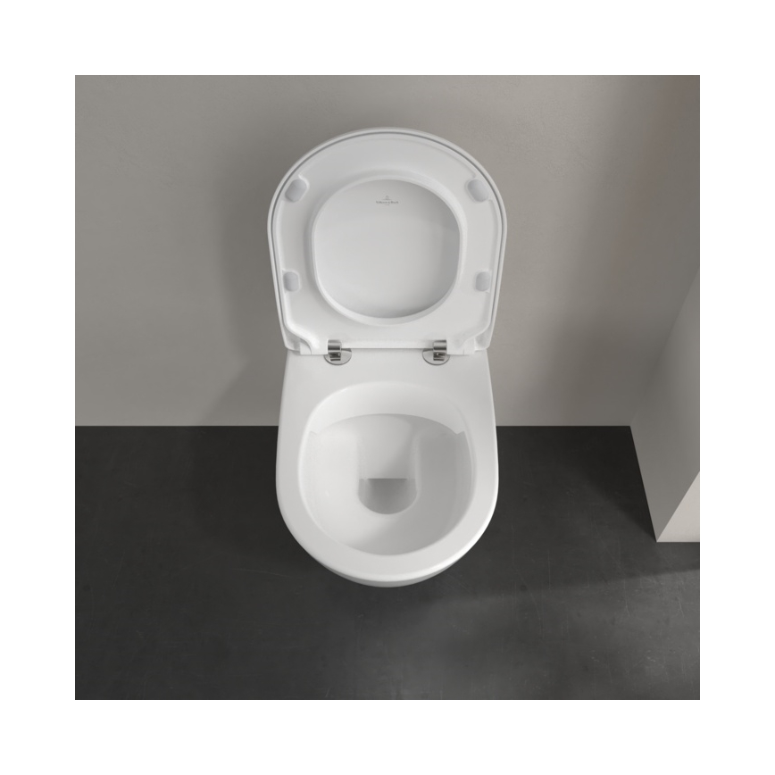 Villeroy & Boch 5614R2R1 - Závesné WC s WC sedadlom SoftClose SUBWAY 2.0 keramika/biela