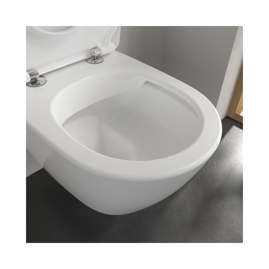 Villeroy & Boch 5614R2R1 - Závesné WC s WC sedadlom SoftClose SUBWAY 2.0 keramika/biela