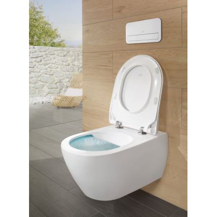 Villeroy & Boch 5614R2R1 - Závesné WC s WC sedadlom SoftClose SUBWAY 2.0 keramika/biela
