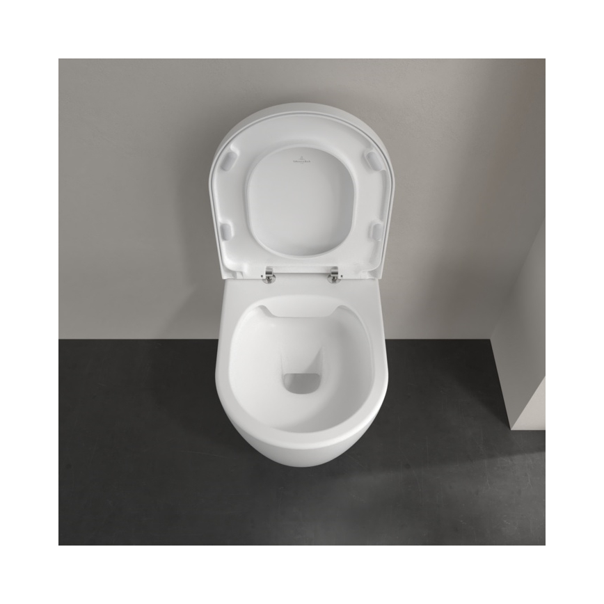 Villeroy & Boch 5656HRRW - Závesné WC so sedátkom SoftClose AVENTO keramika/biela