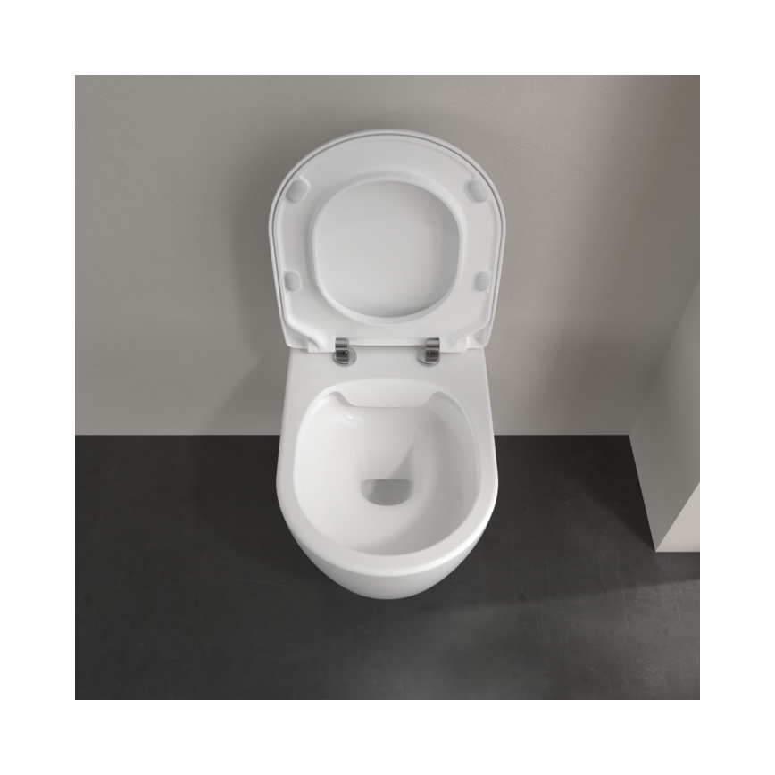 Villeroy & Boch 5656RSR1 - Závesné WC so sedátkom SoftClose AVENTO keramika/biela