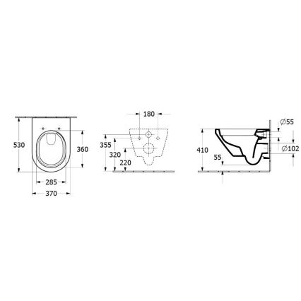 Villeroy & Boch 5684CLR1 - Závesné WC s WC sedátkom SoftClose ARCHITECTURA keramika/biela