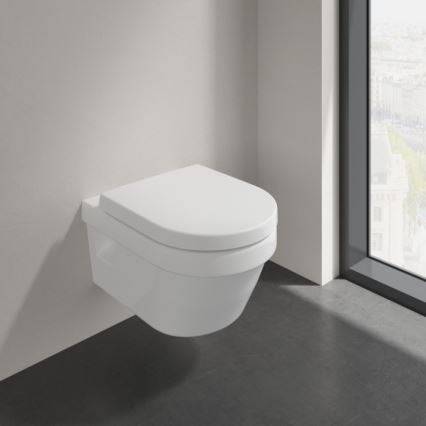 Villeroy & Boch 5684HRR1 - Závesné WC s sedadlom SoftClose ARCHITECTURA keramika/biela