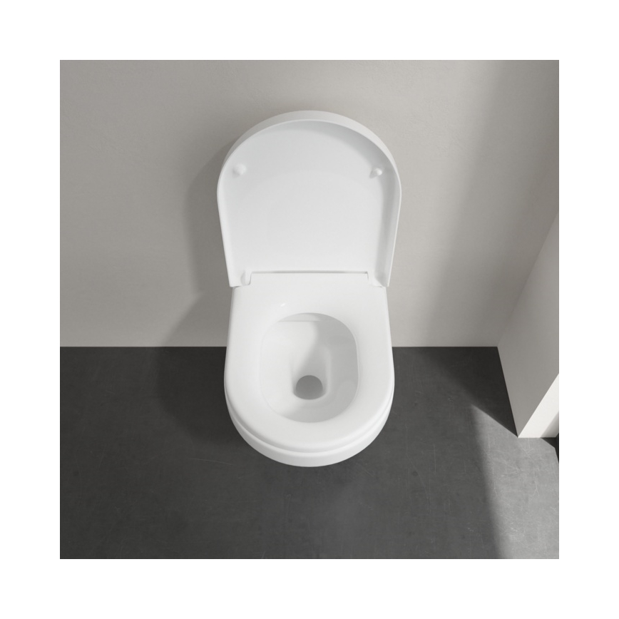 Villeroy & Boch 5684HRR1 - Závesné WC s sedadlom SoftClose ARCHITECTURA keramika/biela