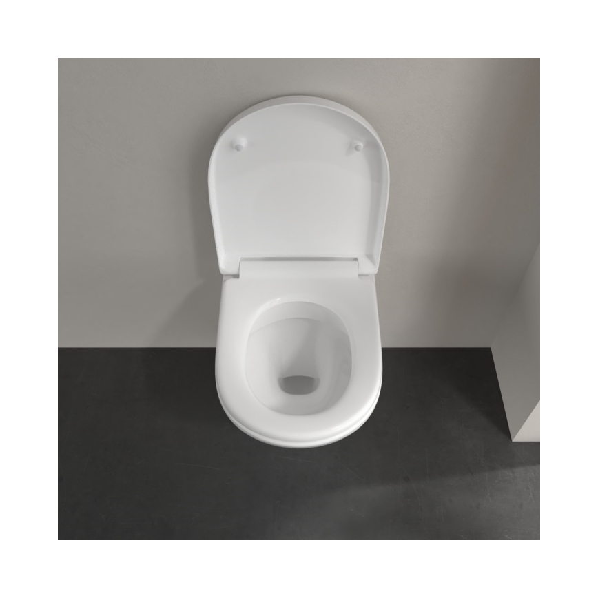 Villeroy & Boch 5688HR01 - Závesné WC s WC sedátkom SoftClose O.NOVO keramika/biela