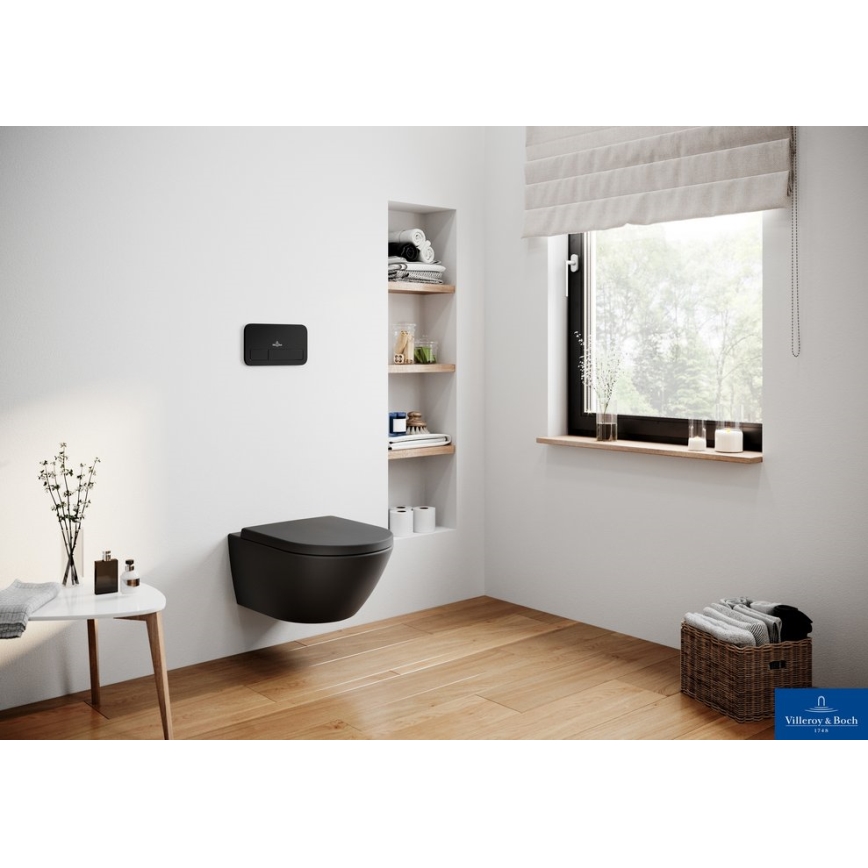 Villeroy & Boch 8M42S1R7 - WC sedátko SoftClose SUBWAY čierne