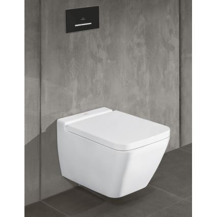 Villeroy & Boch 922169AN - Splachovacie tlačidlo VICONNECT matná čierna/matný chróm