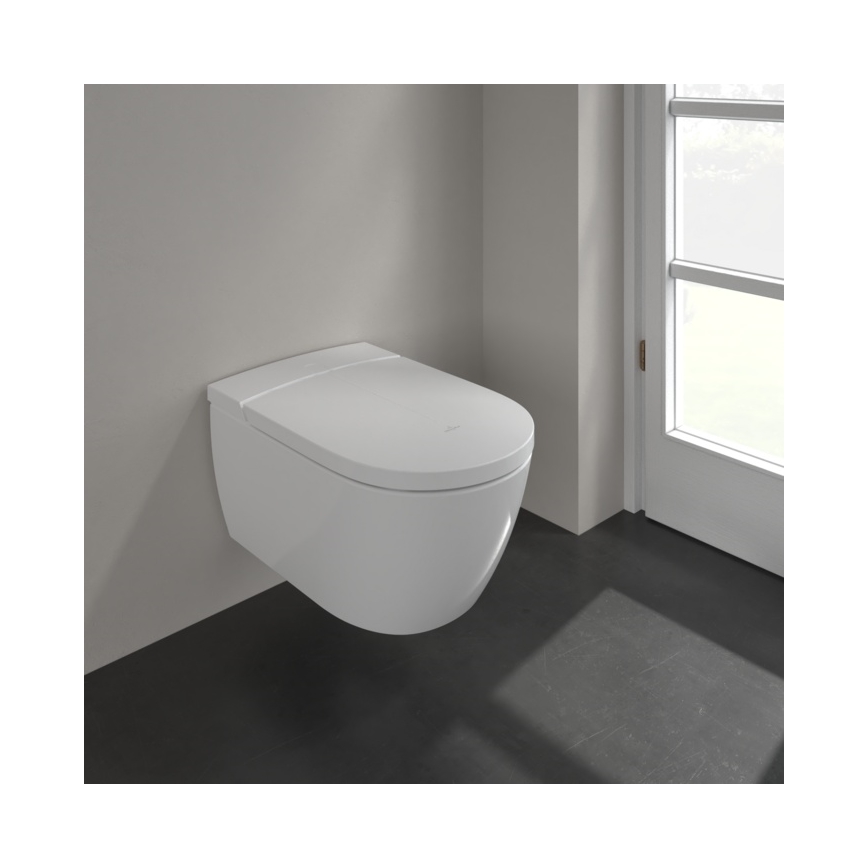 Villeroy & Boch V0E100R1 - Závesný bidet so sedátkom SoftClose VICLEAN keramika/biela +diaľkové ovládanie