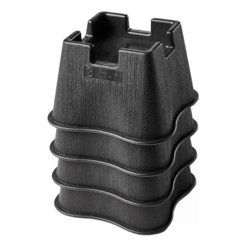 Vitility - SADA 4x nástavcov na zvýšenie postele 7 cm čierne