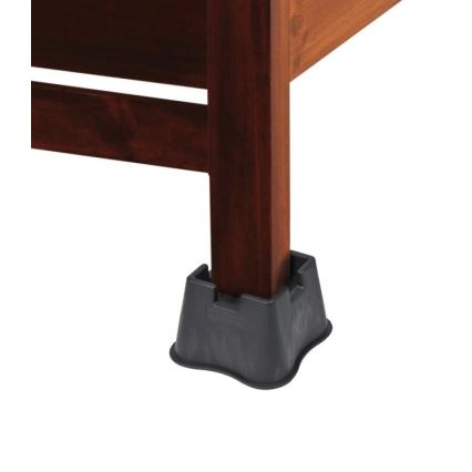 Vitility - SADA 4x nástavcov na zvýšenie postele 7 cm čierne