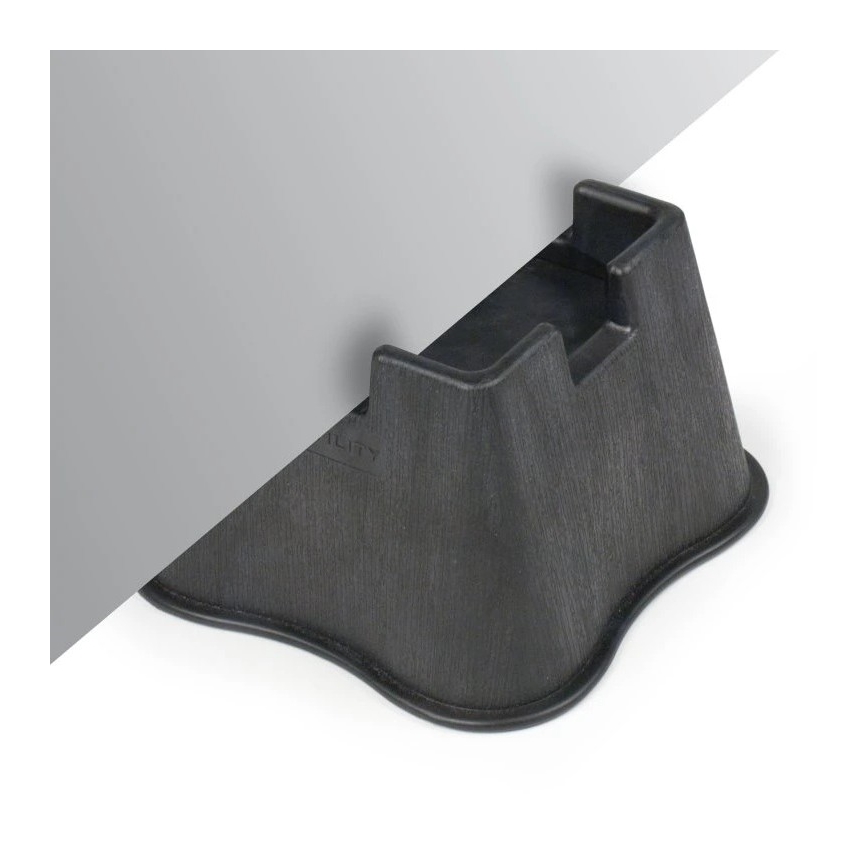 Vitility - SADA 4x nástavcov na zvýšenie postele 7 cm čierne