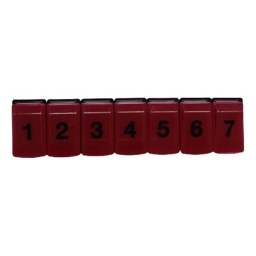 Vitility - Týždenný dávkovač liekov červený