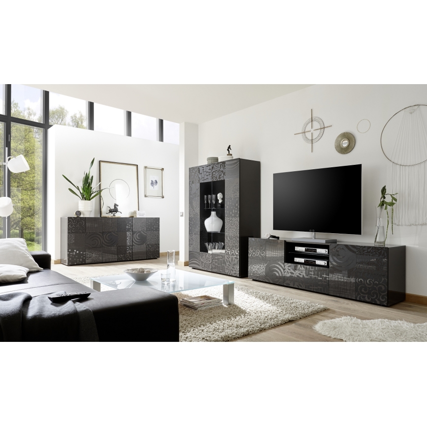 Vitrína ARIA antracit