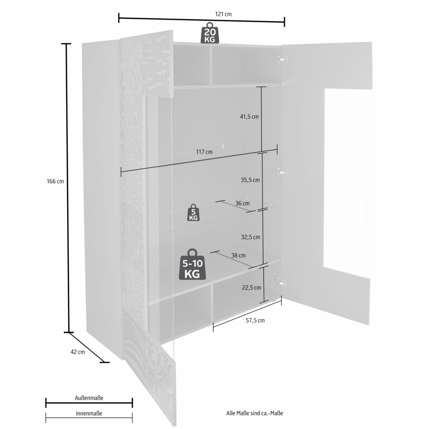 Vitrína ARIA dub sonoma