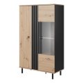 Vitrína BADIA dub/antracit