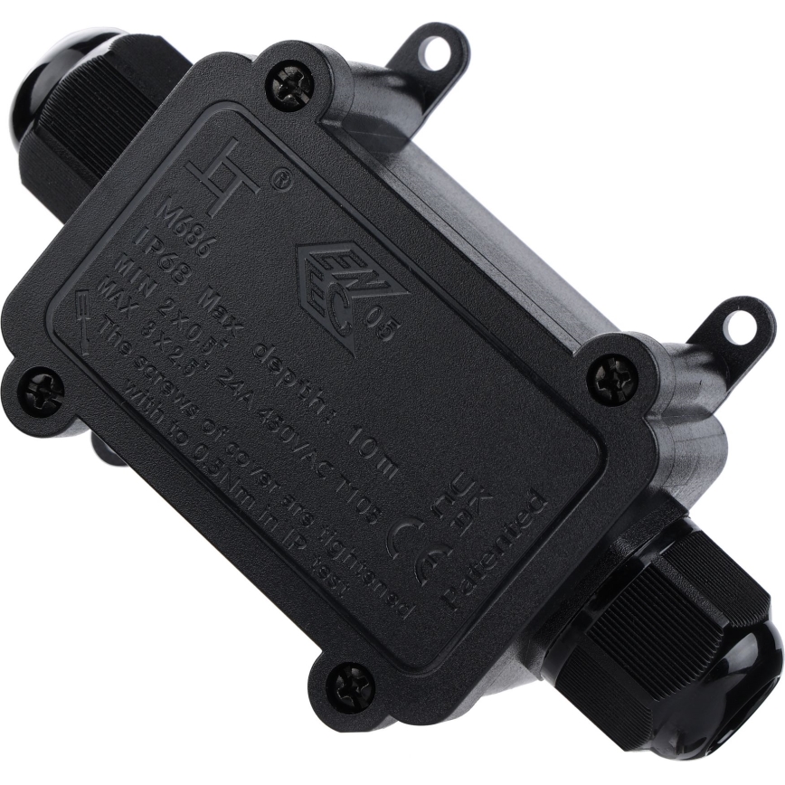 Vodeodolná prepojovacia krabička 24A/230V IP68