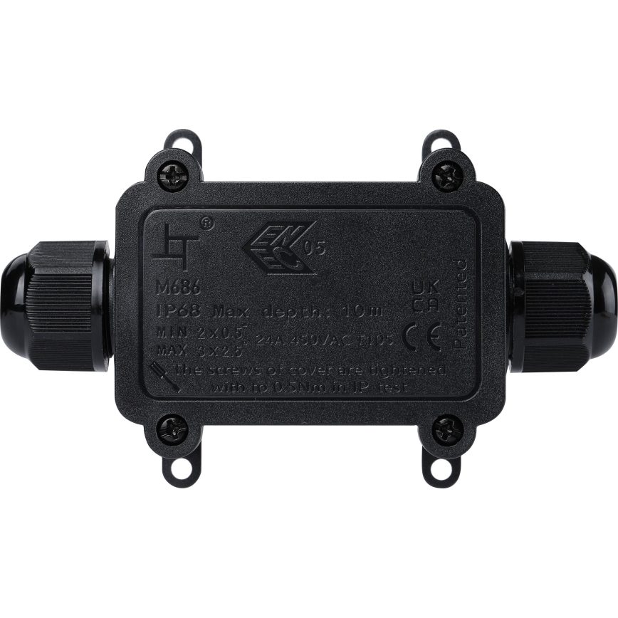 Vodeodolná prepojovacia krabička 24A/230V IP68