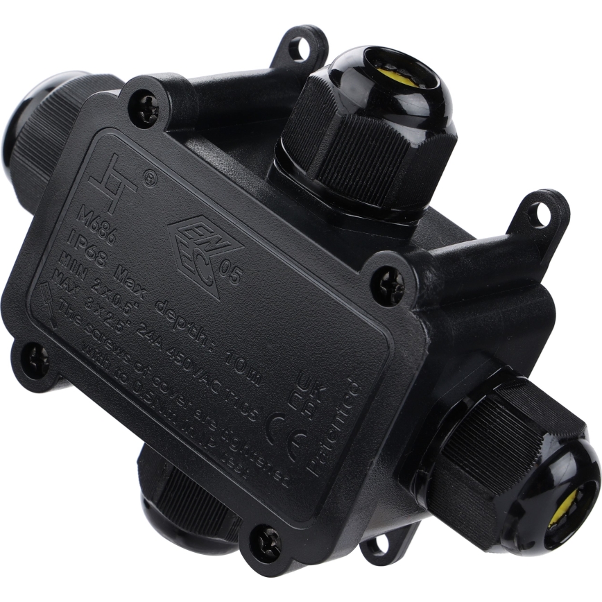 Vodeodolná prepojovacia krabička 24A/230V IP68