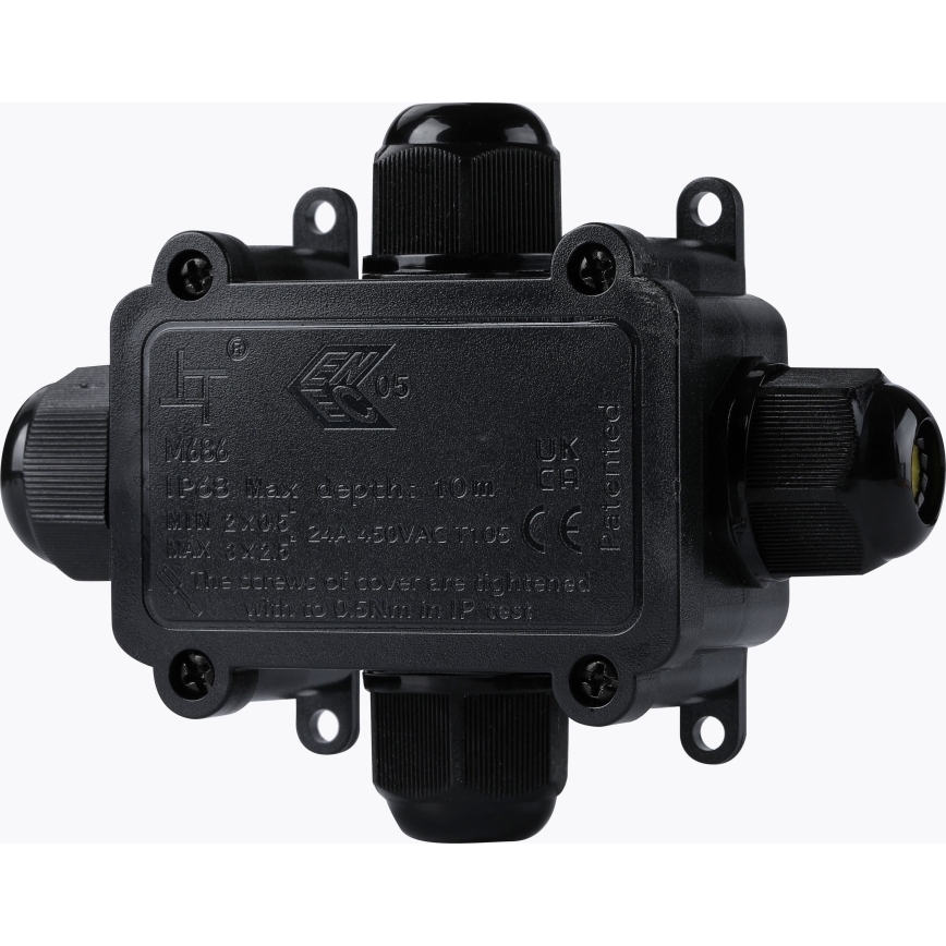 Vodeodolná prepojovacia krabička 24A/230V IP68