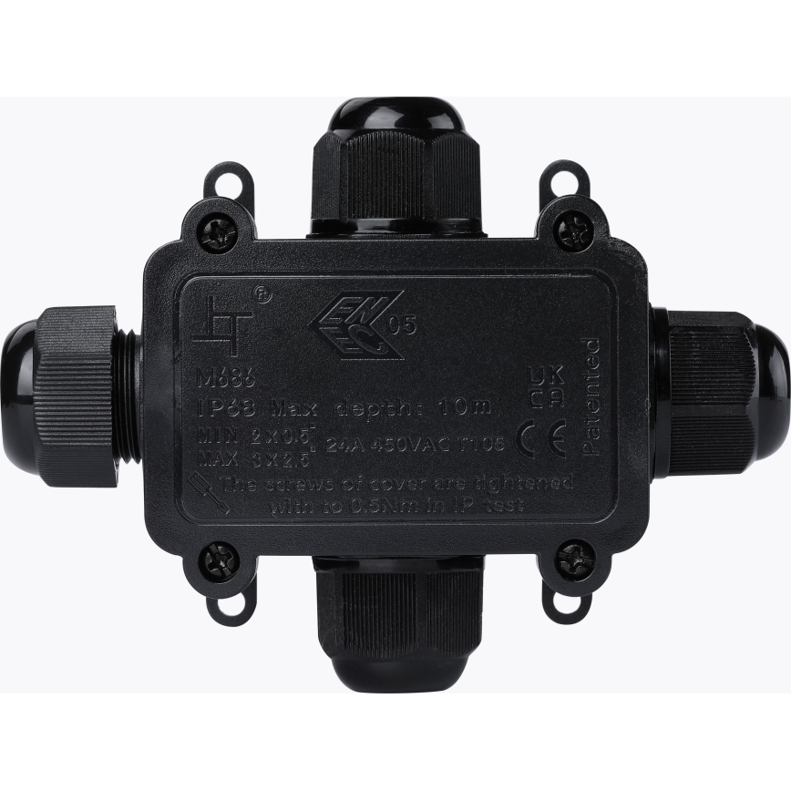 Vodeodolná prepojovacia krabička 24A/230V IP68