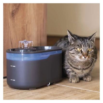 Vodná fontána pre domácich maznáčikov 2,6 l/5V šedá