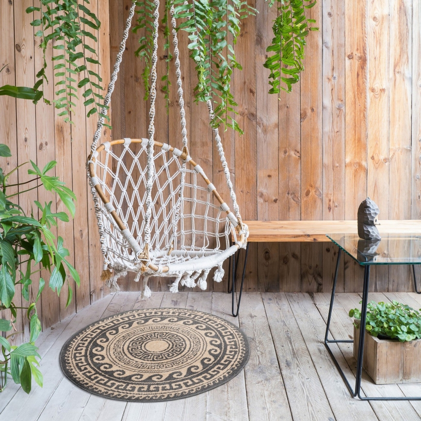 Vonkajší koberec DELMAR 80 cm hnedá/béžová