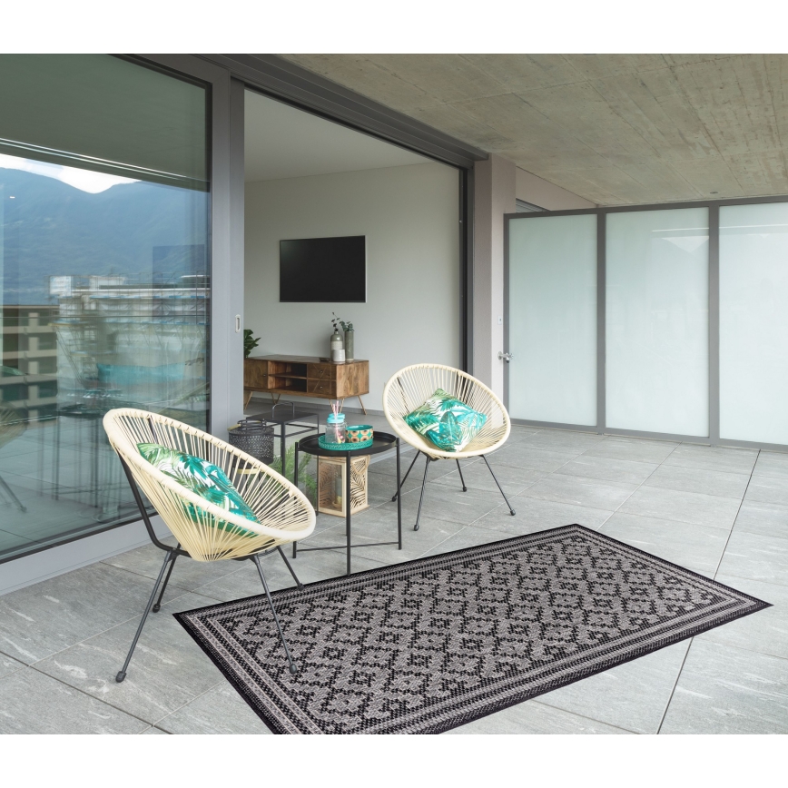 Vonkajší koberec EXPRESS NEW OUTDOOR 160x220 cm antracit/šedý